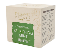 Organic Petals- 15 Individually Wrapped Tea Bags- Refreshing Mint